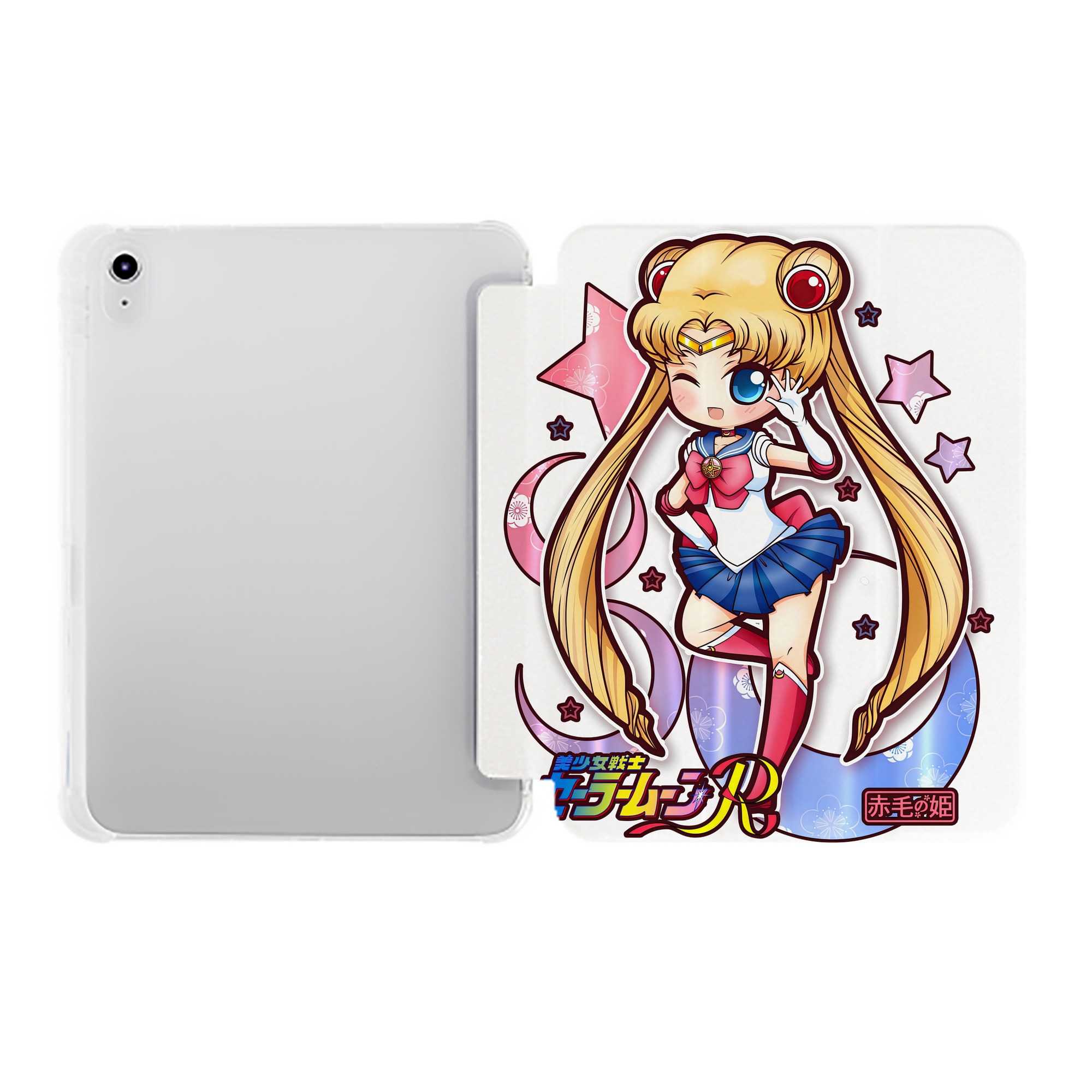 （画像用） 美少女戦士セーラームーン 月野 うさぎ つきの うさぎ Sailor Moon Tsukino Usagi IPad ケース ペン収納付き 三つ折りスタンド PUレザー×シリコン 対応機種9.5/10.5/10.9インチ